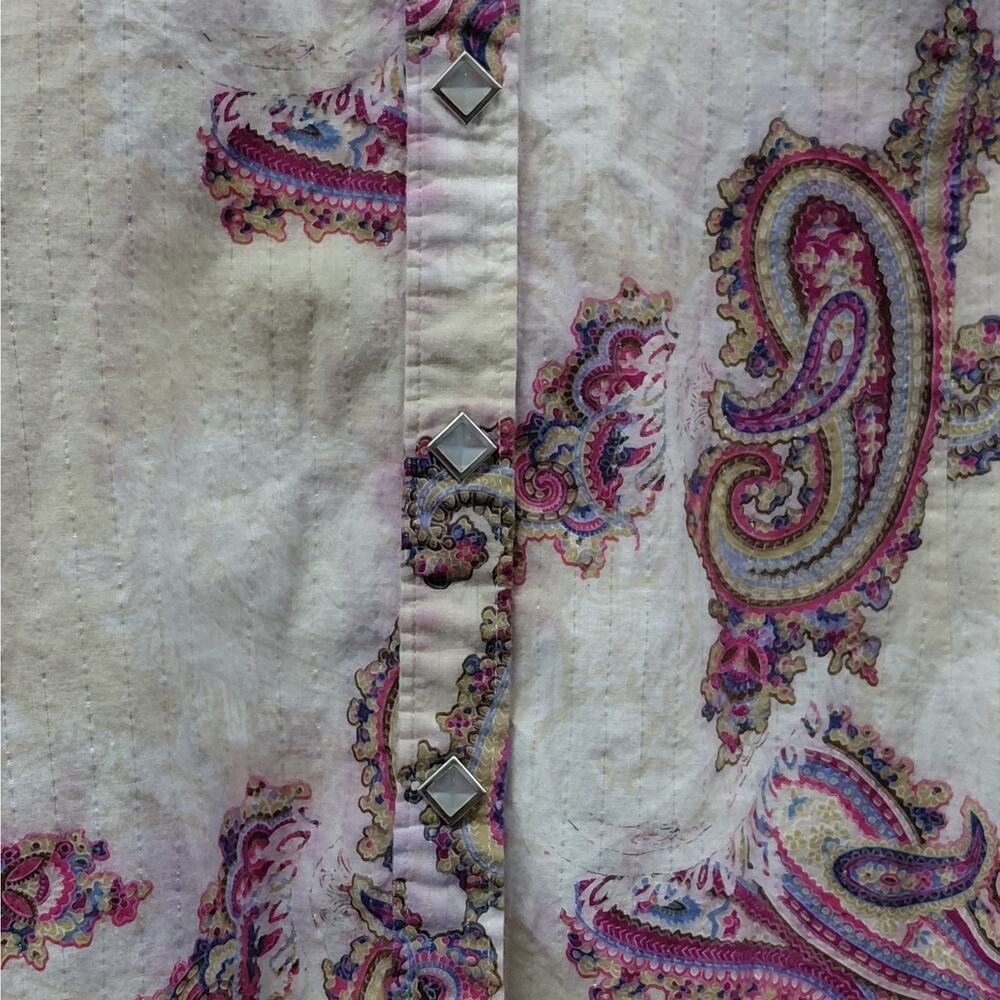 Ariat Womens Western Shirt Size Medium Paisley Festival Coastal Cowgirl Rodeo - Picture 7 of 11